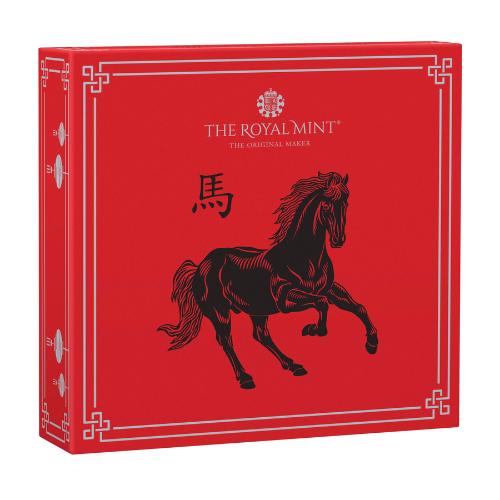 純銀 1オンス（31.1g）午年 イギリス プルーフ銀貨の商品画像