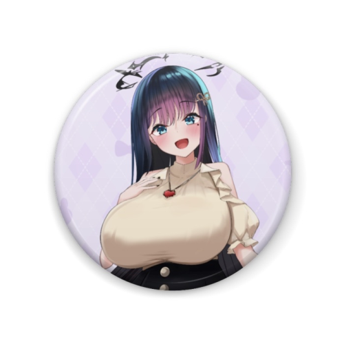 渋谷ガチャ夜空めぐる顏アップ缶バッジ